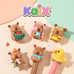 KAIX Lot de stylos gel Kawaii en gros, <span class=keywords><strong>encre</strong></span> noire et bleue 0,5 mm, stylos rétractables à motifs animaux de dessin animé pour l'école et le bureau - Product Image 6