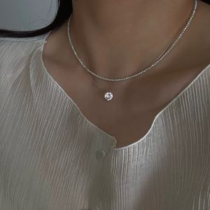 Collier ultra-rare en mini-perles d'eau douce naturelles de 2 mm, chaîne de clavicule polyvalente en argent pur S925, exquis - Product Image 3