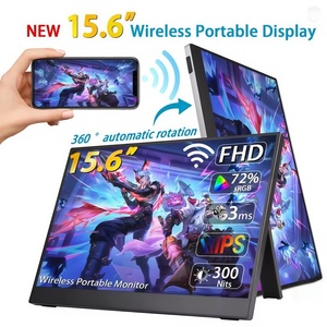 Monitor de Proyección Inalámbrico <span class=keywords><strong>ABR</strong></span> de 15.6 Pulgadas, Pantalla Portátil IPS con Rotación Automática para Laptop, Mac y Teléfono, Proyección WiFi - Product Image 6