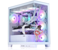 Nouveau boîtier transparent latéral MATX ITX boîtier PC Interface d'e/s amovible prend en charge le boîtier PC de jeu refroidi à l'eau de 360mm