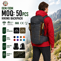 Solution tout-en-un, sac à dos de randonnée sans cadre 30L, nylon durable, pour les sports de plein air