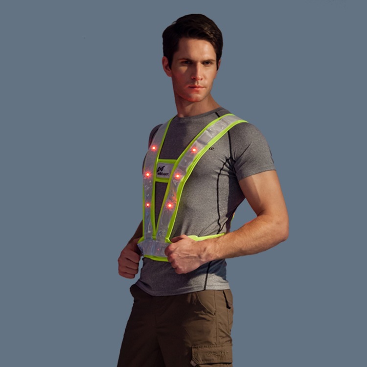 Регулируемая Светоотражающая Светодиодная лента с высокой видимостью, 3 режима, защитный жилет
