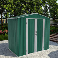 Kit d'abri de jardin modulaire écologique Revêtement biodégradable en acier galvanisé robuste Système de verrouillage facile à assembler Ventilation