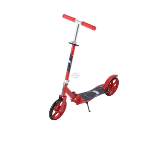 Patinete Infantil de Dos Ruedas para Exteriores, Patinete Blanco de Aluminio Ligero con Detalles Amarillos y Freno de Mano Portátil - Product Image 5