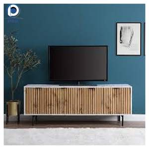 Meuble TV élégant avec tiroirs Placage de minuterie en <span class=keywords><strong>bois</strong></span> de haute qualité avec finition en mélamine Ensemble de meuble TV personnalisé - Product Image 2