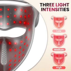 Maschera per Terapia a Luce Rossa Wireless con Controllo Vocale AI, Maschera Facciale a <span class=keywords><strong>LED</strong></span> Infrarossi in Silicone - Product Image 4