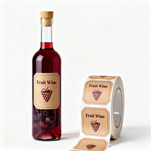 Étiquettes personnalisées en BOPP autocollantes, imprimées UV, imperméables, pour l'emballage de canettes de bière, de bouteilles, de <span class=keywords><strong>vins</strong></span> de la vigne, de vin rouge, ISO CE - Product Image 1