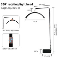 Lampe demi-lune en métal 30W en forme de U pour salon de beauté, cils et tatouages, 26 pouces, éclairage plus lumineux, vente chaude