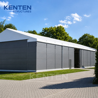 Tentes d'entrepôt industrielles temporaires portables en aluminium préfabriqué, structure métallique robuste pour entrepôt commercial