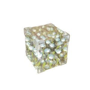 Rubiks <b>Cube</b> Flower Sea Rose Night <b>Light</b> Craft Kit 10x10 Battery Powered Button Switch Diy For Mother's Day Gift - Product Image 5