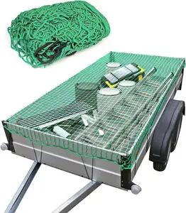 Grünes PP-Kunststoffanhänger-Fracht netz Anpassbare Größe mit Schneid verarbeitung service
