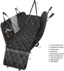 Bleu de siège de voiture, couvre-siège, matière matelassé, invisible, pour animaux de compagnie, de style universel - Product Image 4