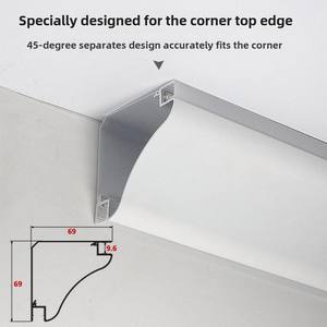 Lampada Lineare a LED <span class=keywords><strong>Serie</strong></span> 6000 da Soffitto per Angolo Superiore Luminoso per Soggiorno Installazione Senza Scanalature per Angolo Interno Linea in Gesso a Vista - Product Image 3