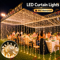Guirlandes lumineuses LED étanches IP67 robustes, avec perles remplis de colle transparente, 10m 20m 30m, pour extérieur, effet cascade, lumières féériques suspendues