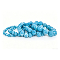Perles en pierre naturelle en gros, pierre ciel bleu, Larimar bleu, perles de pierres précieuses en vrac à pouvoir énergétique amélioré pour la fabrication de bijoux