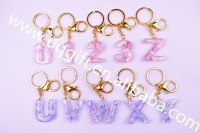0-9 nombre figure chiffres personnage porte-clés en résine, A-Z 26 lettres alphabet initial séché vraie fleur pressé porte-clés sac pendentif