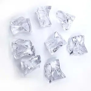 40*32mm Acryl-Eiskristalle Bulk-Kunststoff-Eiswürfel klares gefälschtes Acryl-Crushed-Ice