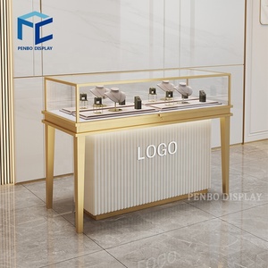 Vitrina de exhibición personalizada, vitrina de joyería Watech con luz Led