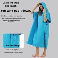 Poncho de plage imprimé en microfibre antibactérien à séchage rapide avec capuche pour la plage, la plongée et l'été