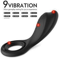 Jouets érotiques pour adultes en silicone souple de haute qualité S-HANDE, retardateur d'éjaculation, masseur de prostate, vibrateur anal gay, anneau pénien.