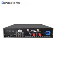 Amplificateur de puissance professionnel Berase KV-400 400W*2 3 en 1 à double canal + processeur + micro sans fil pour la maison / l'église / les fêtes