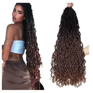 Tresses torsadées malaisiennes ondulées de 18 pouces, 28 pouces, tresses synthétiques pré-bouclées