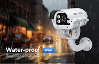 Caméra de recul pour plaque d'immatriculation VCA étanche IP66 5 mégapixels avec 4 LED blanches, distance IR de 70 à 80 m