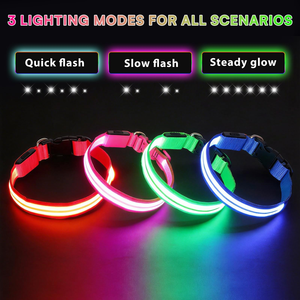 Electronic Pet LED <b>Dog</b> <b>Collar</b> Adjustable Flash Recharge Pet <b>Collars</b> Reflective LED <b>Collars</b> for <b>Dogs</b> Night Anti-Lost <b>Dog</b> Products - Product Image 4