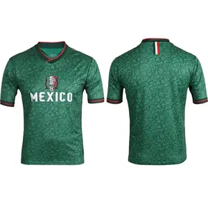 Tay kaliteli dünya milli takım brezilya futbol forması Camisas de Futebol çocuklar meksika futbol tişörtü
