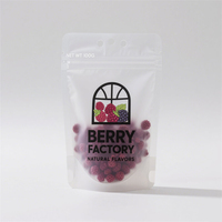 Sacs d'emballage plastique refermables personnalisés avec fermeture éclair, transparents mats, de qualité alimentaire, pochettes verticales avec impression de logo