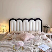 Lit en tissu pliable de style français avec un grand espace de rangement, lit en tissu multifonctionnel de luxe, lit king-size ou queen-size