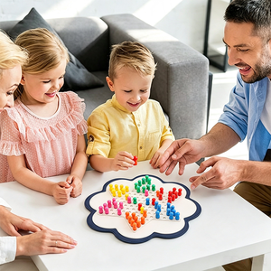 Set <span class=keywords><strong>da</strong></span> gioco di <span class=keywords><strong>Dama</strong></span> Cinese (Chinese Checkers) in pelle, bestseller, per famiglie e feste, con pezzi degli scacchi - Product Image 3