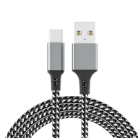 Cable de Datos USB-A a C de Carga Rápida, 1m 2m 3m, Carcasa de Aluminio, Trenzado de Nailon, para Teléfonos Móviles y Tabletas