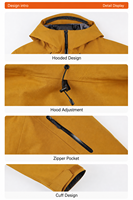 Veste de survêtement pour homme, coupe-vent, imperméable, avec fermeture éclair intégrale et poches zippées, idéale pour le camping, la randonnée et les activités de plein air.