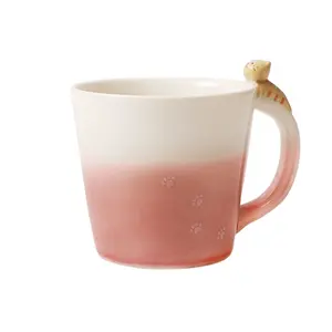 250ミリリットルCute Ceramic Coffee MugとColorful CatにHandle Coffee Cup Water Mug