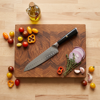 Couteau de chef Santoku de cuisine en acier Damas VG10 67 couches de 8 pouces, fabriqué avec une boîte