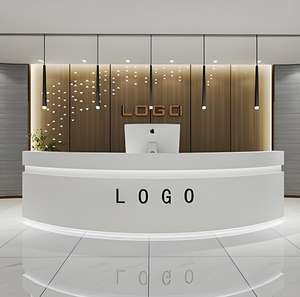 B044 Artificial Stone Modern Luxury Corrosion Resistant Reception Desk for Hotel Office Hospital Beauty Salon Bar Counter - Product Image 4