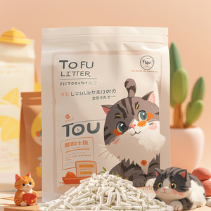 Arena para gatos de tofu ecológica, sin polvo y de alta absorción, derivada de la soja natural - Product Image 1
