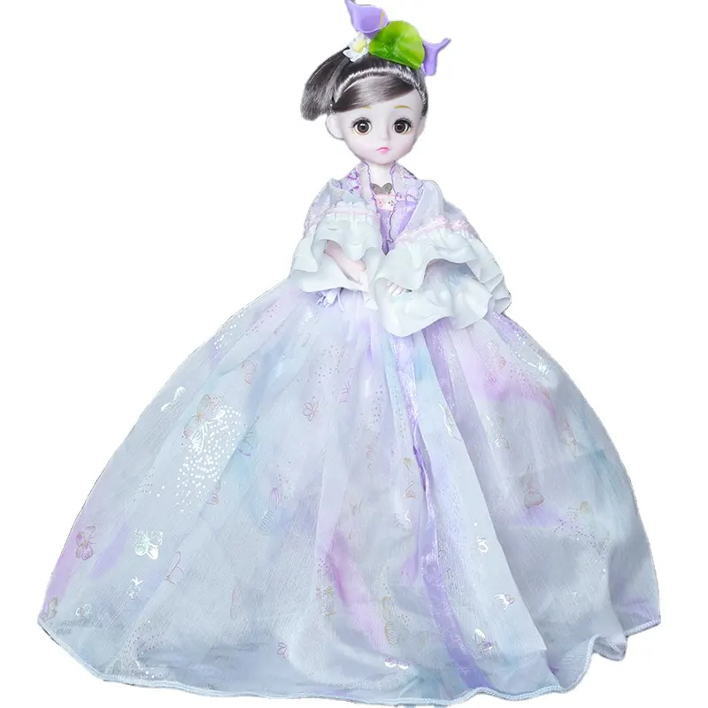 Boneka gaun kain kasa 32 cm, boneka musik Yade hadiah ulang tahun anak perempuan grosir