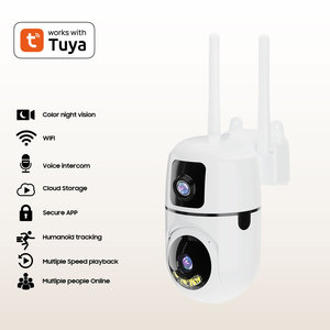 투야 실내 2.4GHz 와이파이 감시 카메라 CMOS 센서 LED 라이트 HD 인체 추적 음성 인터콤 PTZ 제어 클라우드 - Product Image 4