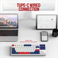 K87 유선 기계식 키보드 87키 핫 스와핑 스위치 RGB/화이트 백라이트 게이머 키보드 키캡 러시아어/영어 레이아웃