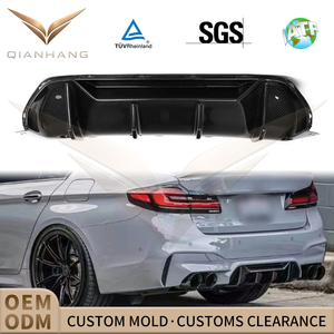Diffuseur de pare-chocs arrière en carbone sec style MP, lèvre de spoiler, kit carrosserie pour M5 F90 Pre-LCI 2018-2020 OE 51192446628 51128073725 - Product Image 2