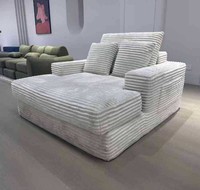 Sofá Chaise Longue Inflable Cuadrado Reclinable, Tapizado en Tela, Extensible, Convertible, Desmontable, Diseño Moderno