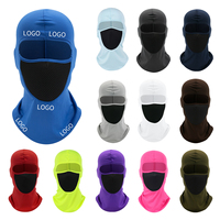 Masque intégral pour moto imprimé avec filet en polyester, masque facial unisexe, cagoule, casque blanc, logo personnalisé, sport