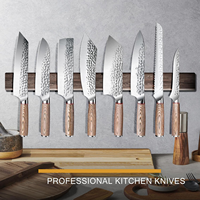 Couteaux de cuisine professionnels avec manche en bois Pakka 5Cr15 couperet en acier Sharp Chef viande et couteau à légumes pour Barbecue pour chefs