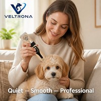 Tondeuse professionnelle pour animaux de compagnie, lame en céramique or champagne, hauteur réglable, pour chiens et chats, électrique, 300g