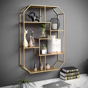 <span class=keywords><strong>Meuble</strong></span> <span class=keywords><strong>mural</strong></span> créatif pour salon avec design en treillis, porte-<span class=keywords><strong>CD</strong></span>, porte-vin, bibliothèque, casier pour chambre à coucher, meubles suspendus - Product Image 2