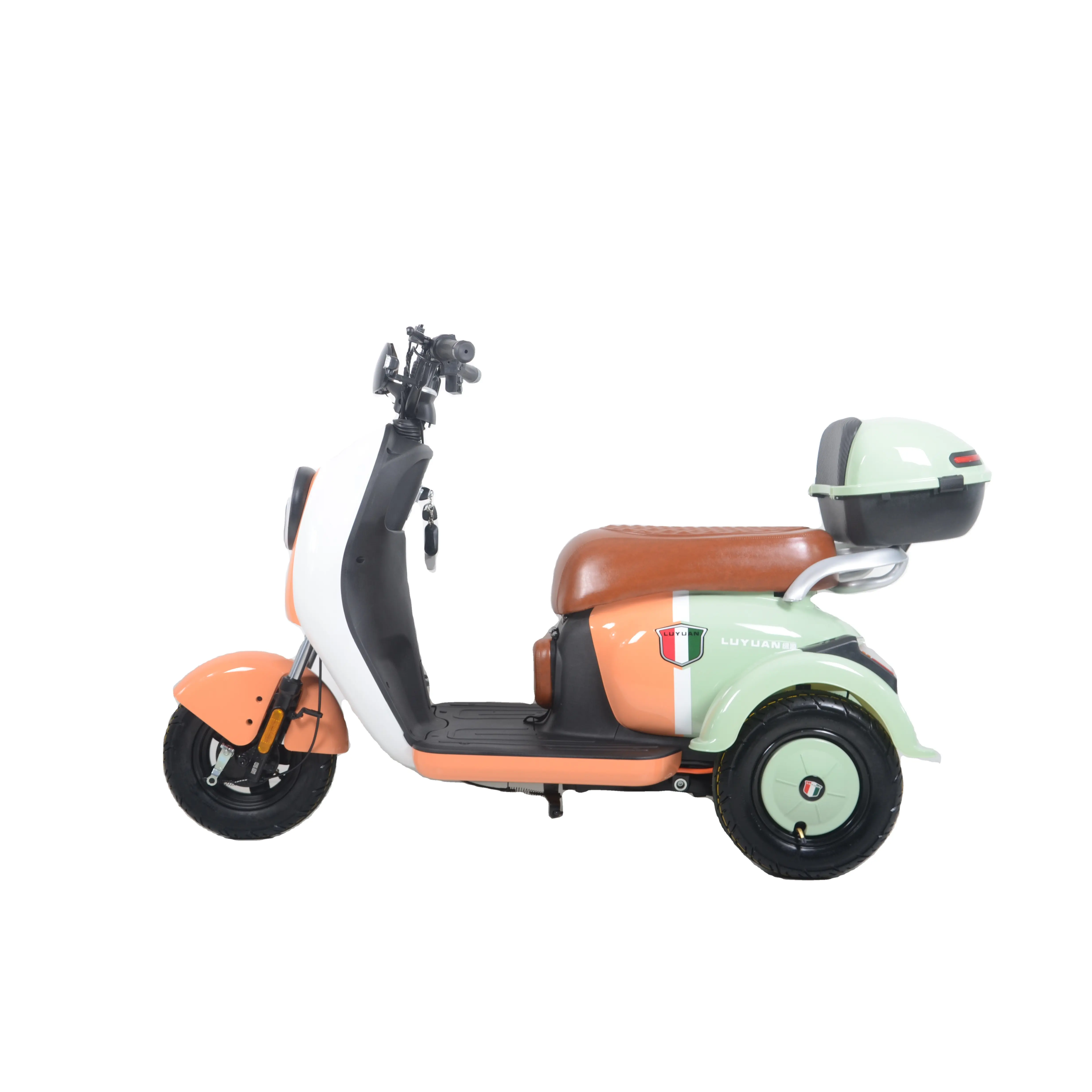 Elektrikli scooter Trike yetişkin kapalı elektrikli üç tekerlekli bisiklet  60v 1000w Tuk Tuk elektrikli 3 tekerlekli kargo aile bisikleti