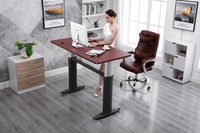 Bureau debout électrique moderne CARENOVO ET-02 en aluminium, poste de travail réglable en hauteur, capacité de charge de 60 kg, garantie 5 ans, pour bureaux