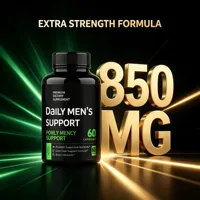 Kapsul Herbal Saw Palmetto OEM untuk Kesehatan Prostat Pria, 60 Kapsul Per Botol